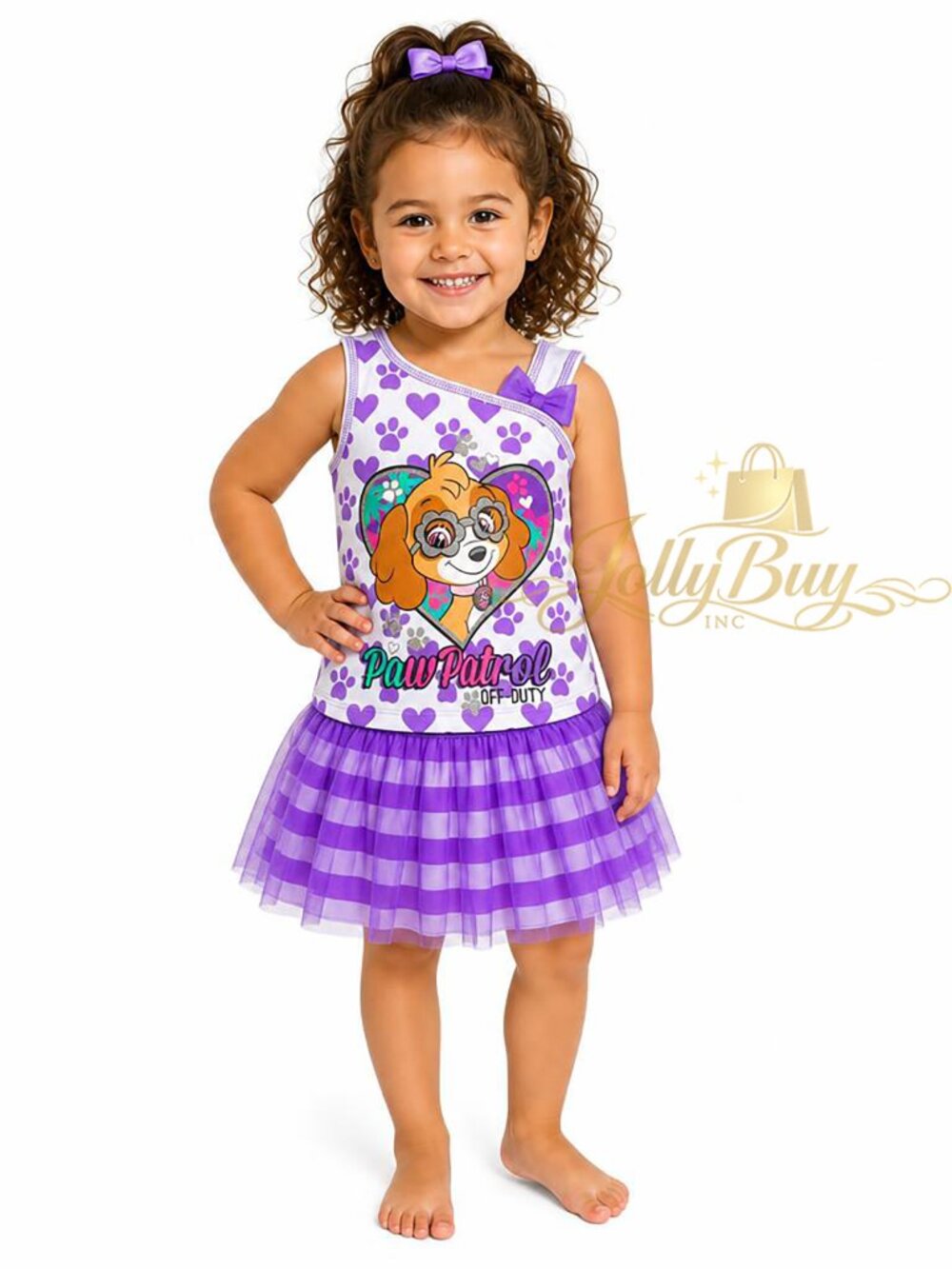 Nickelodeon Paw Patrol Toddler Baby Girl 2-Pc Set Purple Tank Top Tutu Tulle 3T